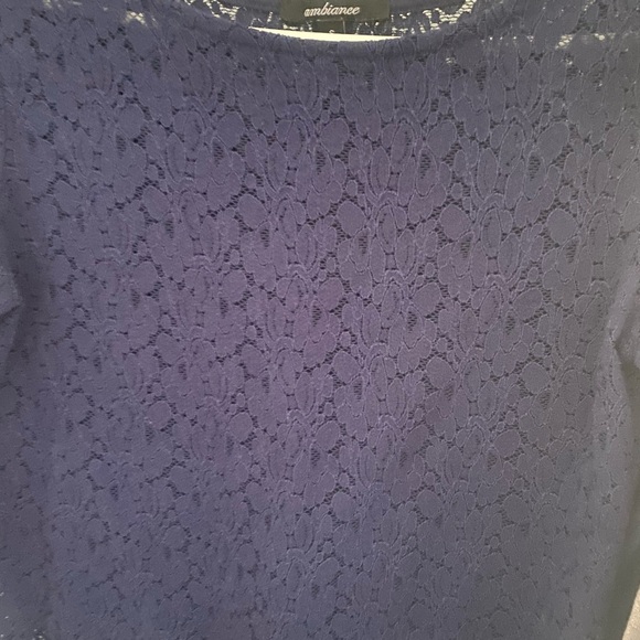 Navy blue lace crop top small - Picture 5 of 5